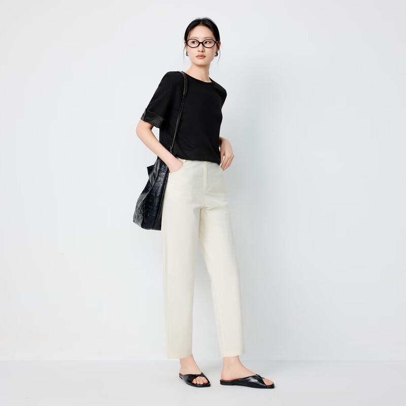 Elva' Island Women's High-Waist Straight-Leg Casual Pants