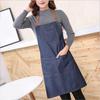 Denim Apron Simple Antifouling Uniform Unisex Adult Aprons Kitchen Cooking Pinafores