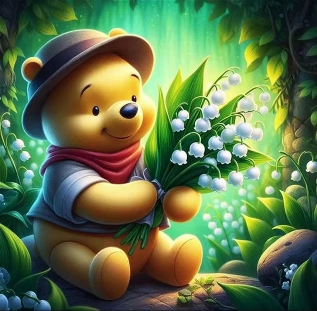 Disney Винни-Пух 5D Алмазная Живопись Полностью с Алмазами Ручная Работа DIY Мультяшная Декоративная Картина Набор Алмазных Наклеек