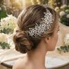 Цинковый Сплав Основа Свадебные Диадемы Искрящиеся Аксессуары Для Волос Винтажные Свадебные Тиары Аксессуар для Подружки Невесты
