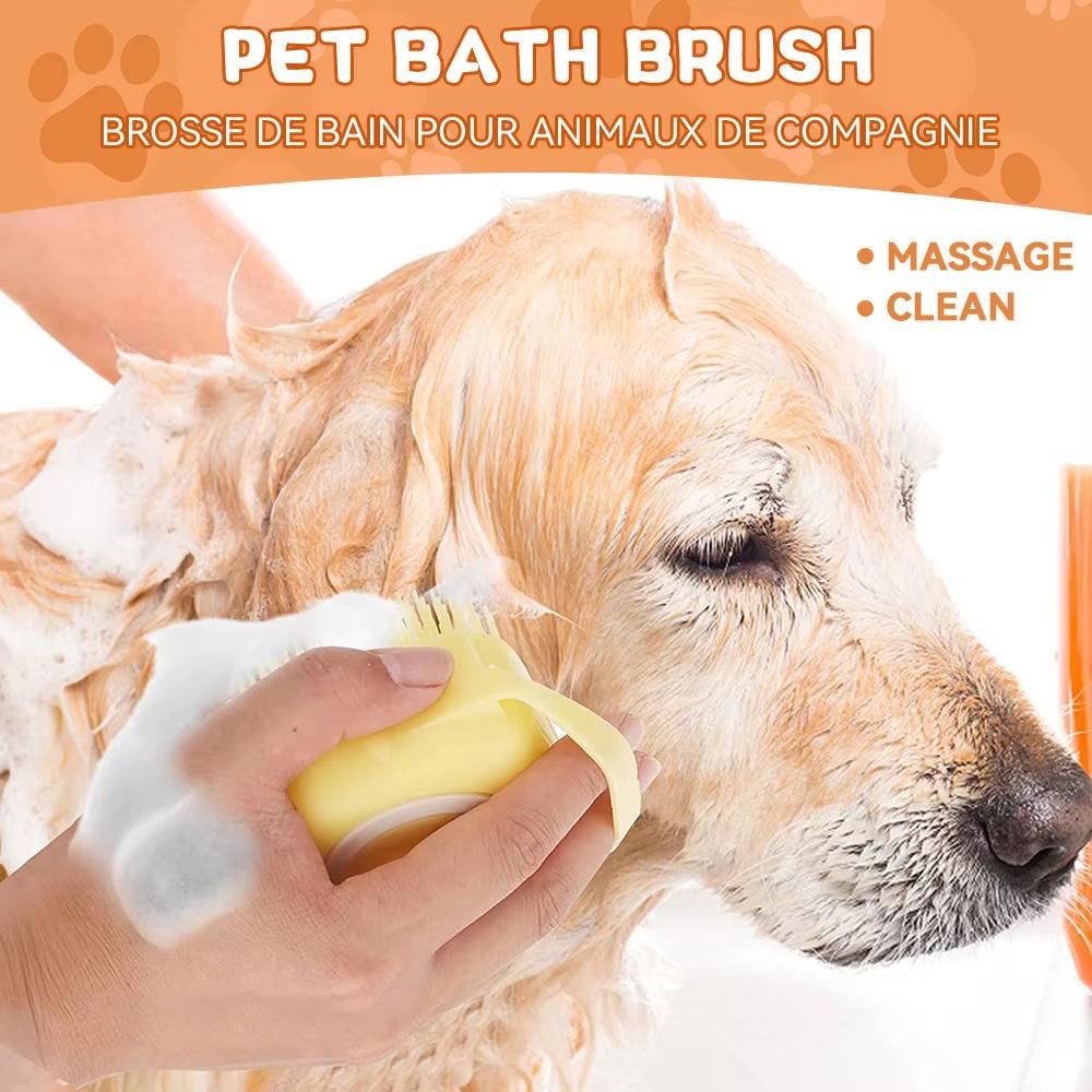 Pet Bath Brush Shampoo Massage Brush Soft Silicone Puppy Cat Comb Pet Dog Cleaning Brush for Dog Cat Shower Grooming Tool