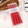 4 Pcs Threaded Color Spiral Taper Long Candles Fireplace Smokeless Tall Thin Pole Party Golden Beeswax