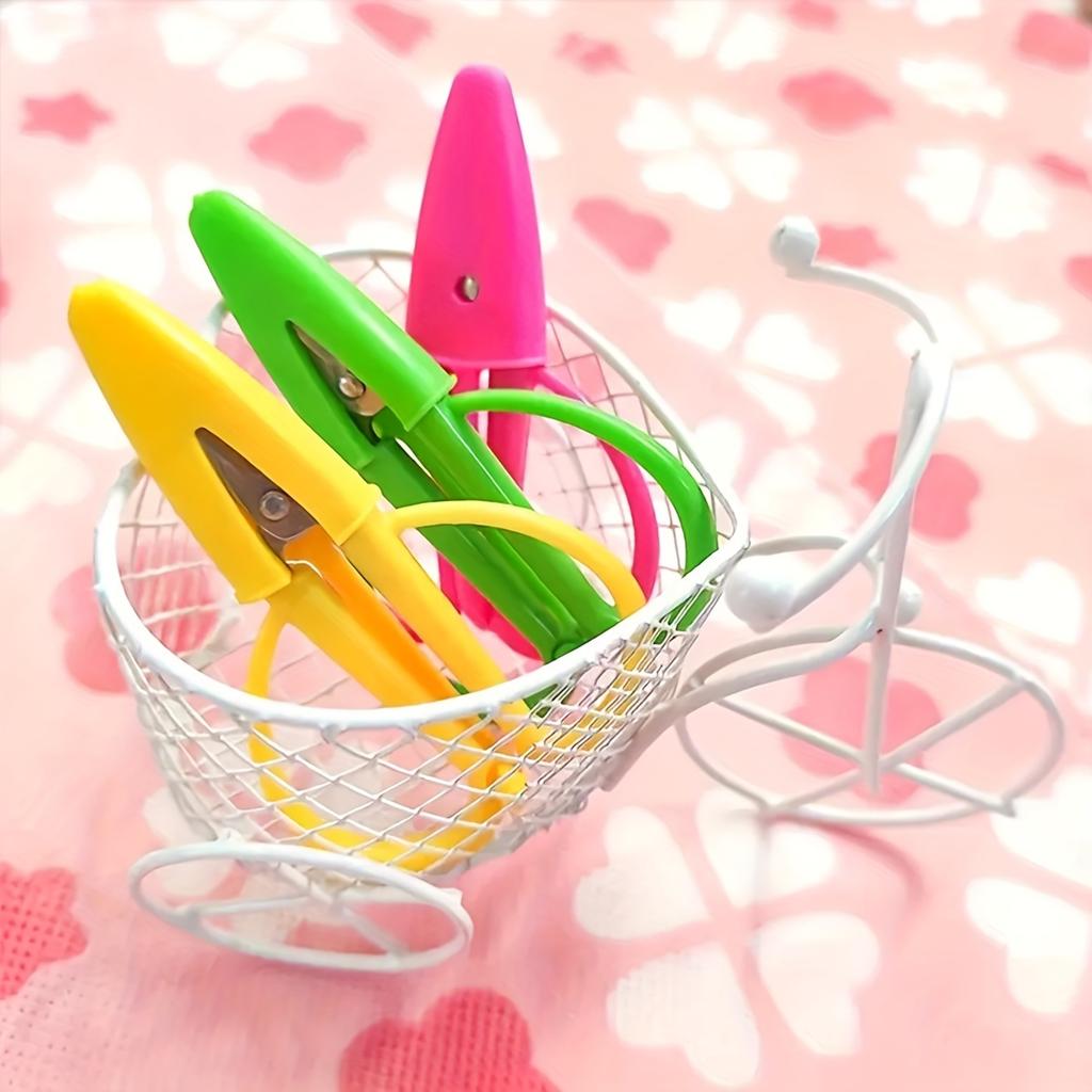 Компактные мини-ножницы с силиконовым покрытием - Портативные ножницы для обрезки ниток и вышивания, Безопасный заостренный кончик, Идеальны для шитья и рукоделия