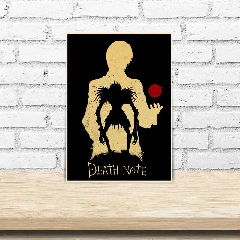 Аниме Тетрадь смерти настенные постеры исследование гостиной домашний декор HD принты фотографии комиксов искусство винтажный плакат бар кафе наклейки на стену