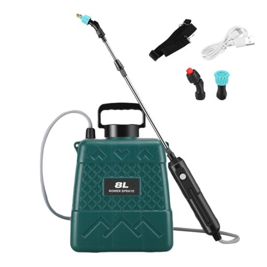 Электрический садовый опрыскиватель 5 л/8 л ранцевый опрыскиватель с 3 распылительными насадками, выдвижной штангой, плечевым ремнем, аккумуляторный опрыскиватель для сорняков для весенней обработки