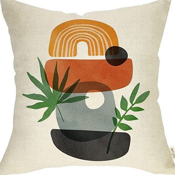 Абстрактная наволочка цвета Моранди, Минималистичная декоративная наволочка, Абстрактная эстетика, Подушка для дивана, Чехол для подушки