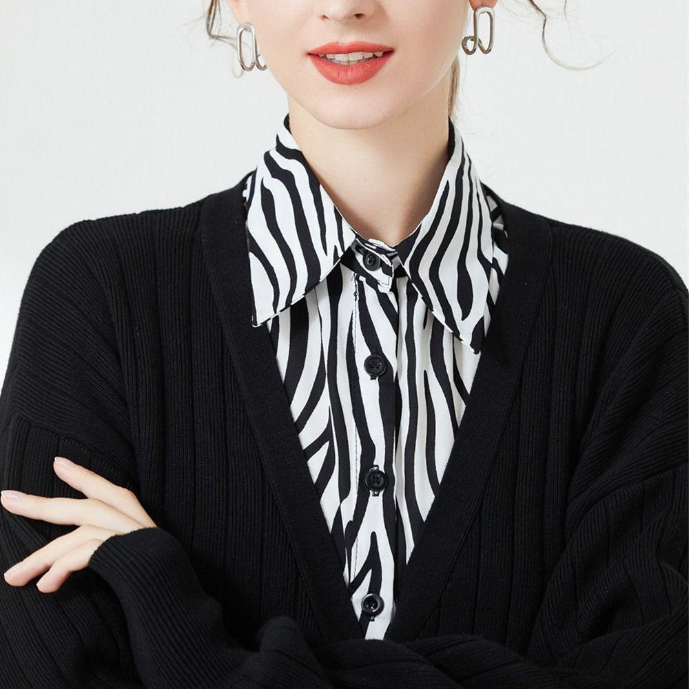 Женская классическая хлопковая блузка с накладным воротником, аксессуары для одежды, рубашка с накладным воротником и лацканами