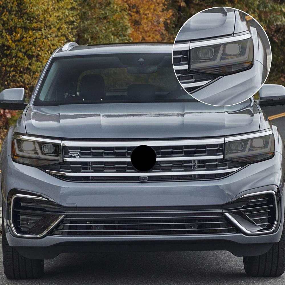 Затемненная Черная Готовая Защитная Пленка для Фар Автомобиля для Volkswagen Atlas 2025-2025 TPU PPF Антицарапающаяся Авто Виниловая Пленка для Обертывания