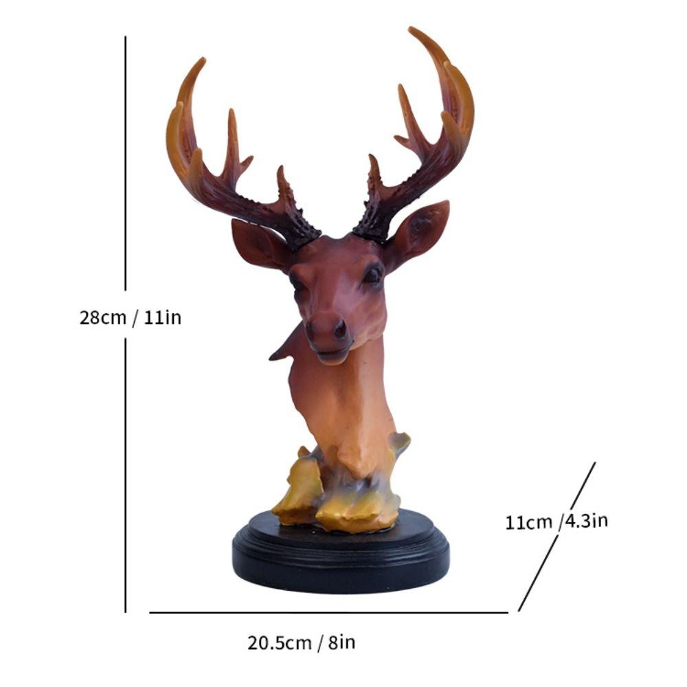 Modern Deer Statue Minimalist Animal Sculpture Art Craft Deer Ornament Tea Table