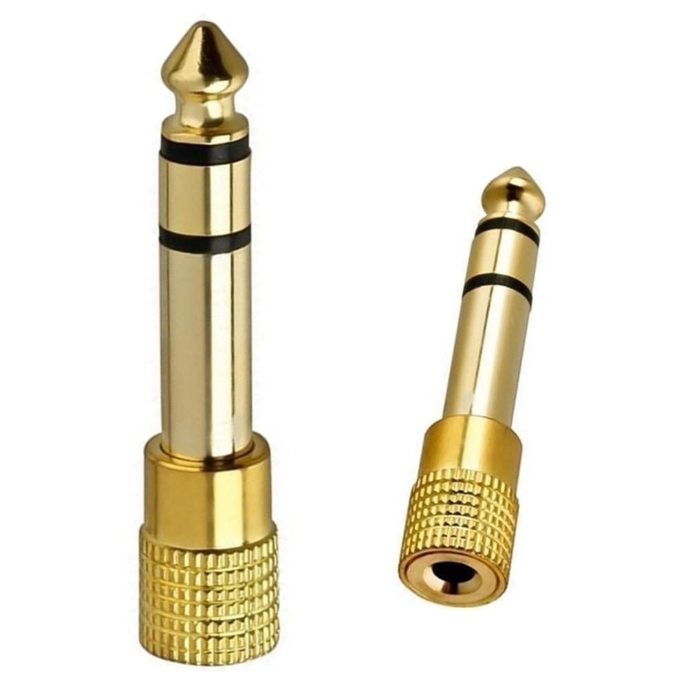 Audio Jack Converter Adapter Stereo Jack 6.35mm Male To 3.5mm Female Audio Plug for Guitar Headset Microphone Amplifier