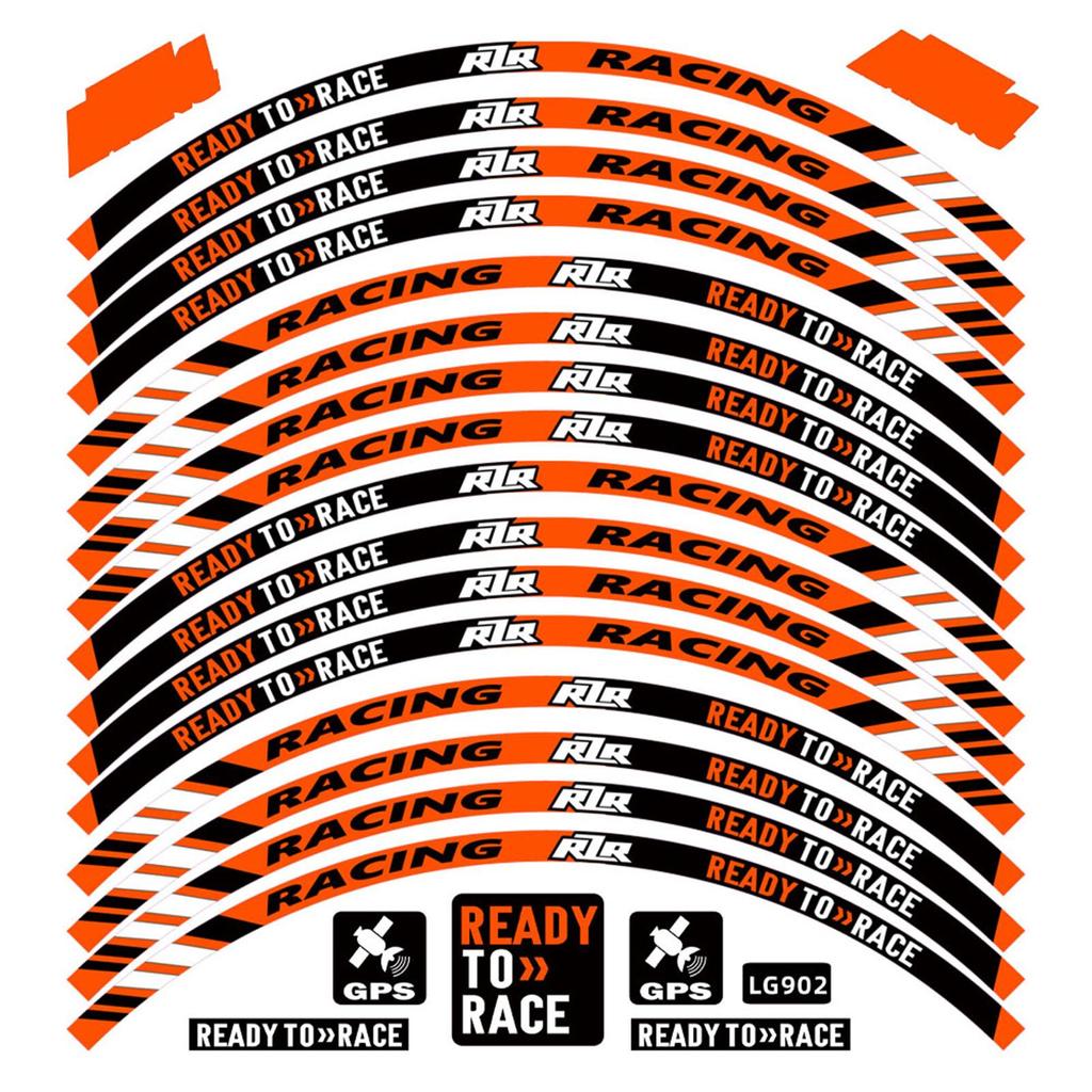 Светоотражающие наклейки на колеса мотоцикла, полоски на ободе, наклейки, аксессуары для ступиц 17 дюймов для мотоцикла, готовые к R