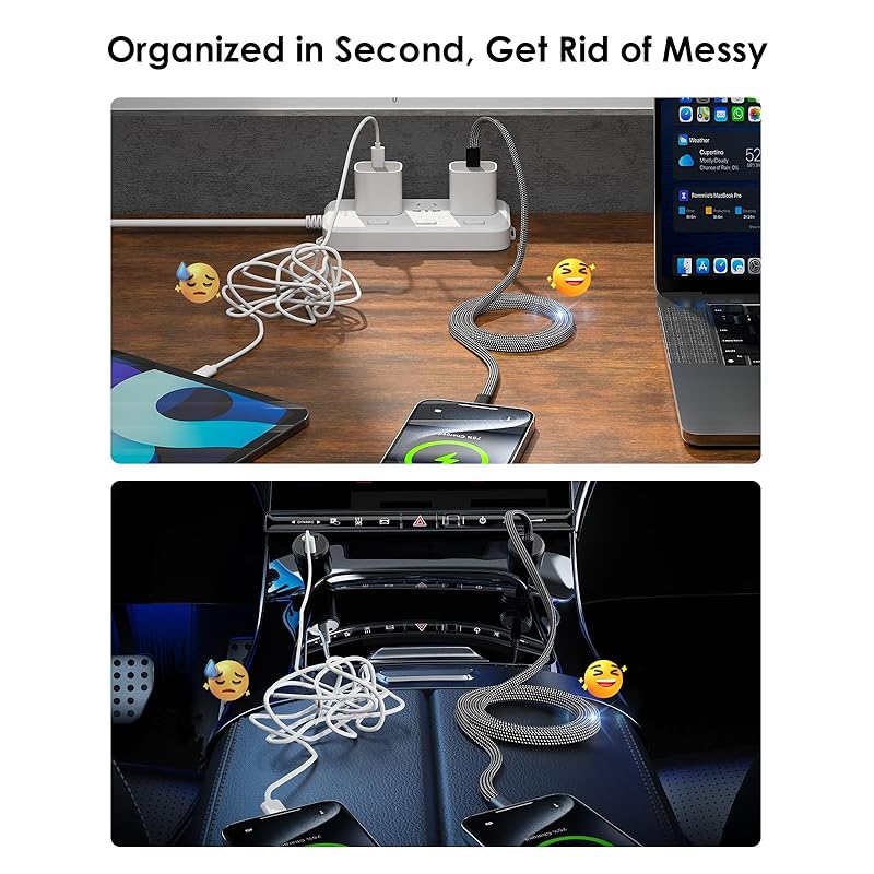 Magtame USB-C Cable Flat Flat Automatic Winding Type C Cable 60W Fast Charging Type-C Cable Spiral Cable Usb-c Usb-c Cable Data Transfer Compatible