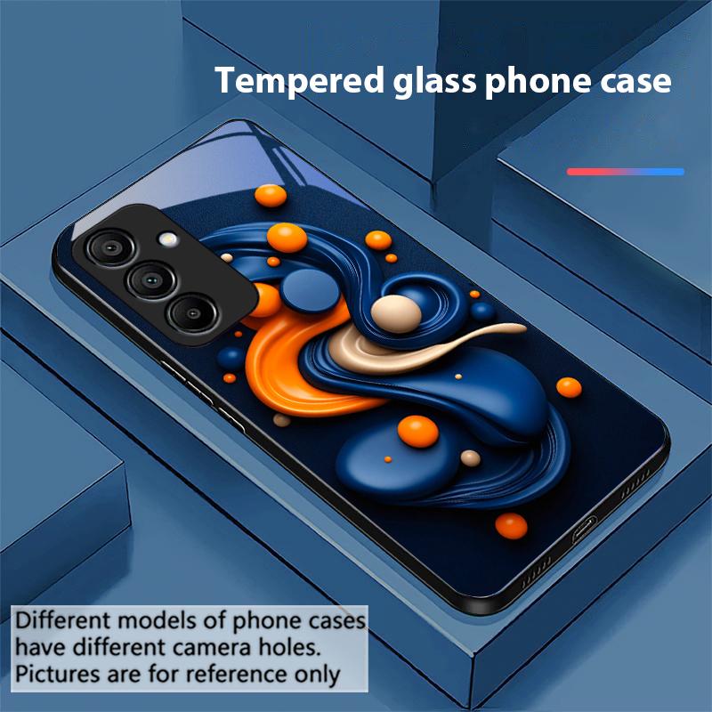 Цвет Черный Точка Белый Для Samsung Galaxy A15 5G 54 4G 51 50 24 35 90 71 12 51 53 52S 80 22 34 Чехол для телефона из закаленного стекла