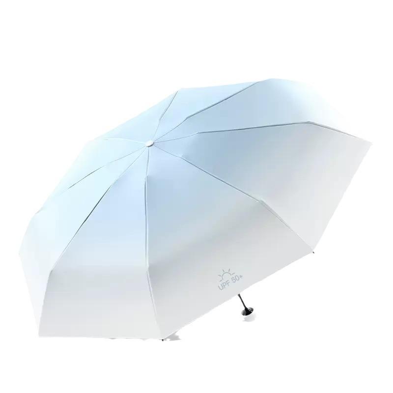 Новый 50% капсульный зонт постепенное изменение 8 костей затенение УФ-защита виниловый зонт мини портативный дождь и дождь
