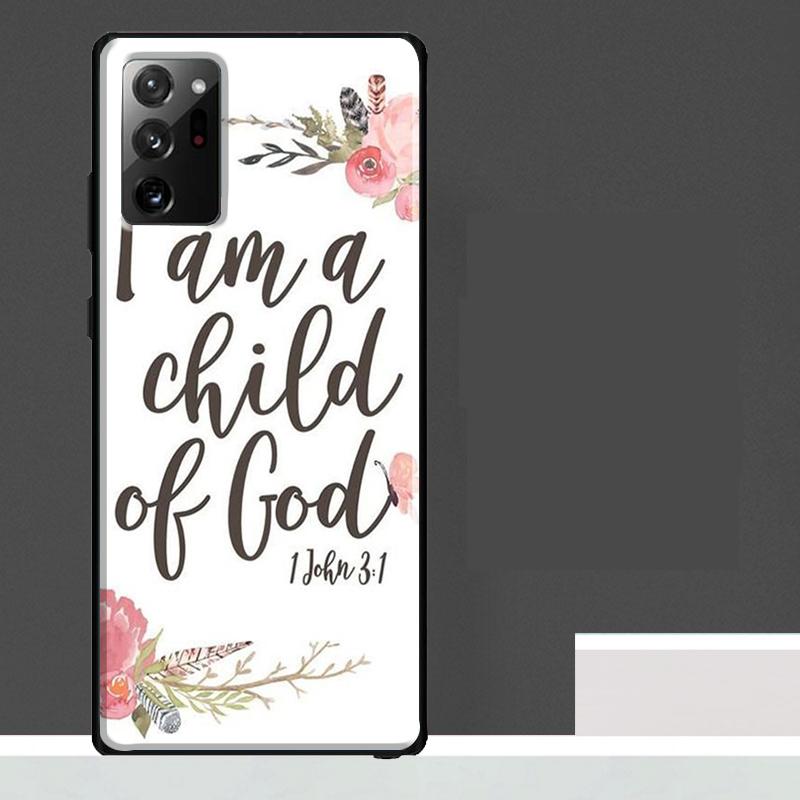 Чехол с цитатами из Библии для Samsung Galaxy S25 S24 S23 Ultra S9 S10 S20 S21 S22 Plus S23 FE S25 FE