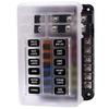 Fuse Box With Negative Bus Blade Fuses Holder Block LED For Car Boat Truck EOA