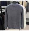 Men's Ferret Velvet Knit Fleece Pullover: Warm Round Neck Casual Fashion Base Layer Sweater