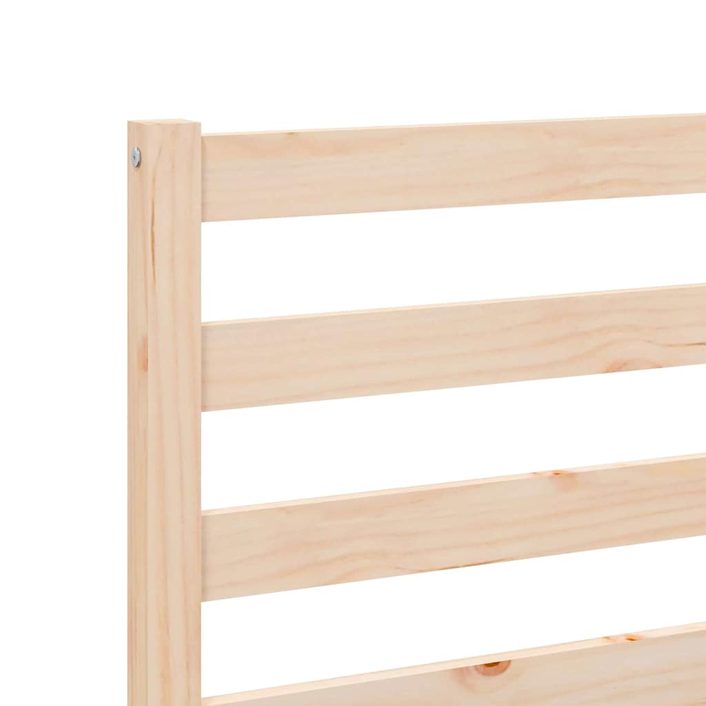 Bed Frame Natural 208.5 x 157.5 x 69.5 cm Solid Pine Wood