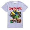 Мультяшная футболка Roblox для детей, с коротким рукавом, 2D-печать, повседневный топ в стиле аниме, спортивный, идеальный подарок на день рождения для детей