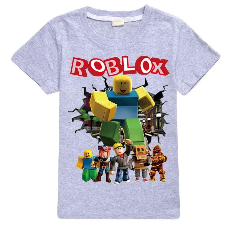 Мультяшная футболка Roblox для детей, с коротким рукавом, 2D-печать, повседневный топ в стиле аниме, спортивный, идеальный подарок на день рождения для детей