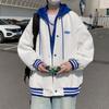 Мужская осенняя вафельная куртка: Трендовый стиль Гонконга, универсальное бейсбольное пальто свободного кроя для пар
