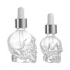 Transparent Skull Shape  Bottle with Pipette Glass Liquid Dropper Bottle Portable   Travel