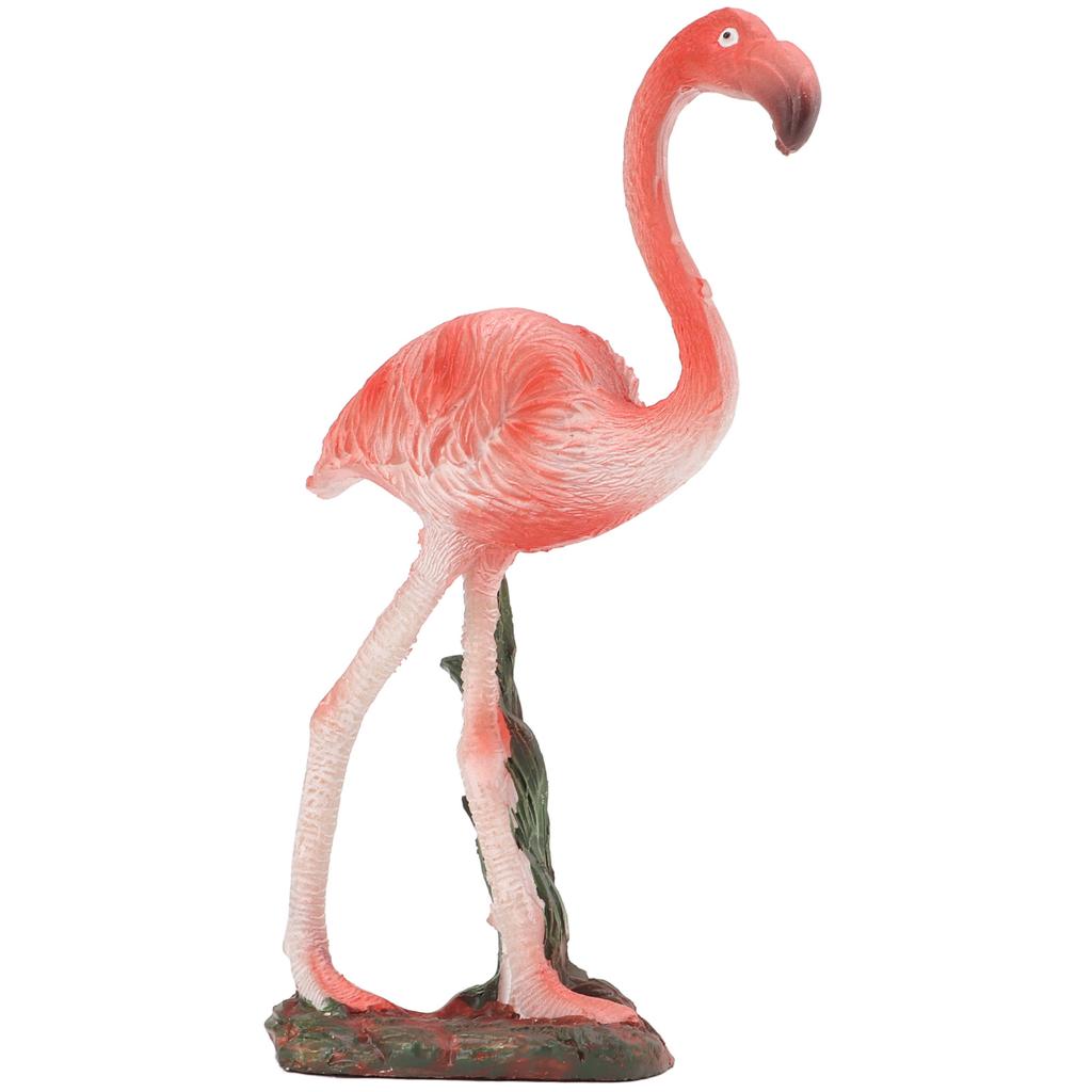 Flamingo Statue Resin Materials Vivid Real Pink Flamingo Ornament for Shelf Desk Decoration