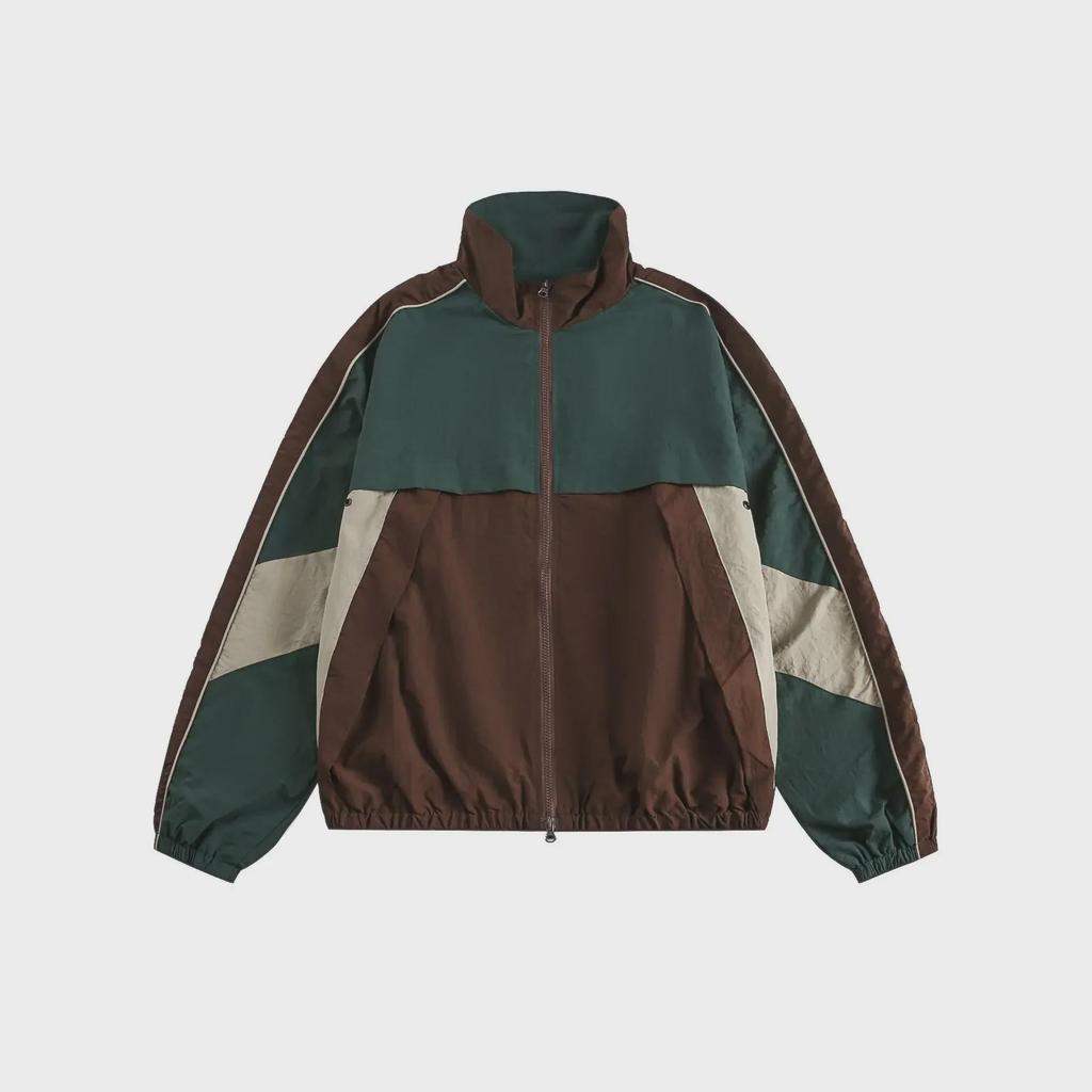 Мужская модная брендовая ветрозащитная куртка с контрастной строчкой — американский ретро-стиль, свободный крой, повседневная, унисекс, идеально подходит для занятий спортом весной и осенью.