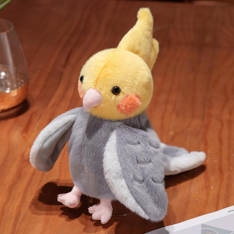 Cute Simulated Parrot Hand Puppet Doll Bird Plush Toy Doll Children Comfort Doll Interactive Game Gift