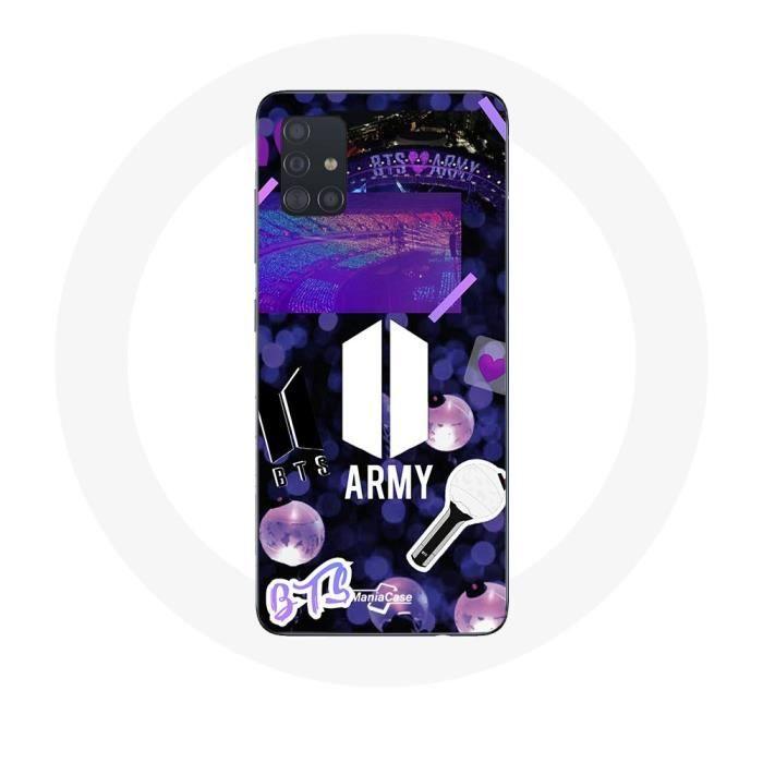 Coque pour Samsung Galaxy A51 Bangtan Sonyeondan BTS Logo Army Bomb Lightstick