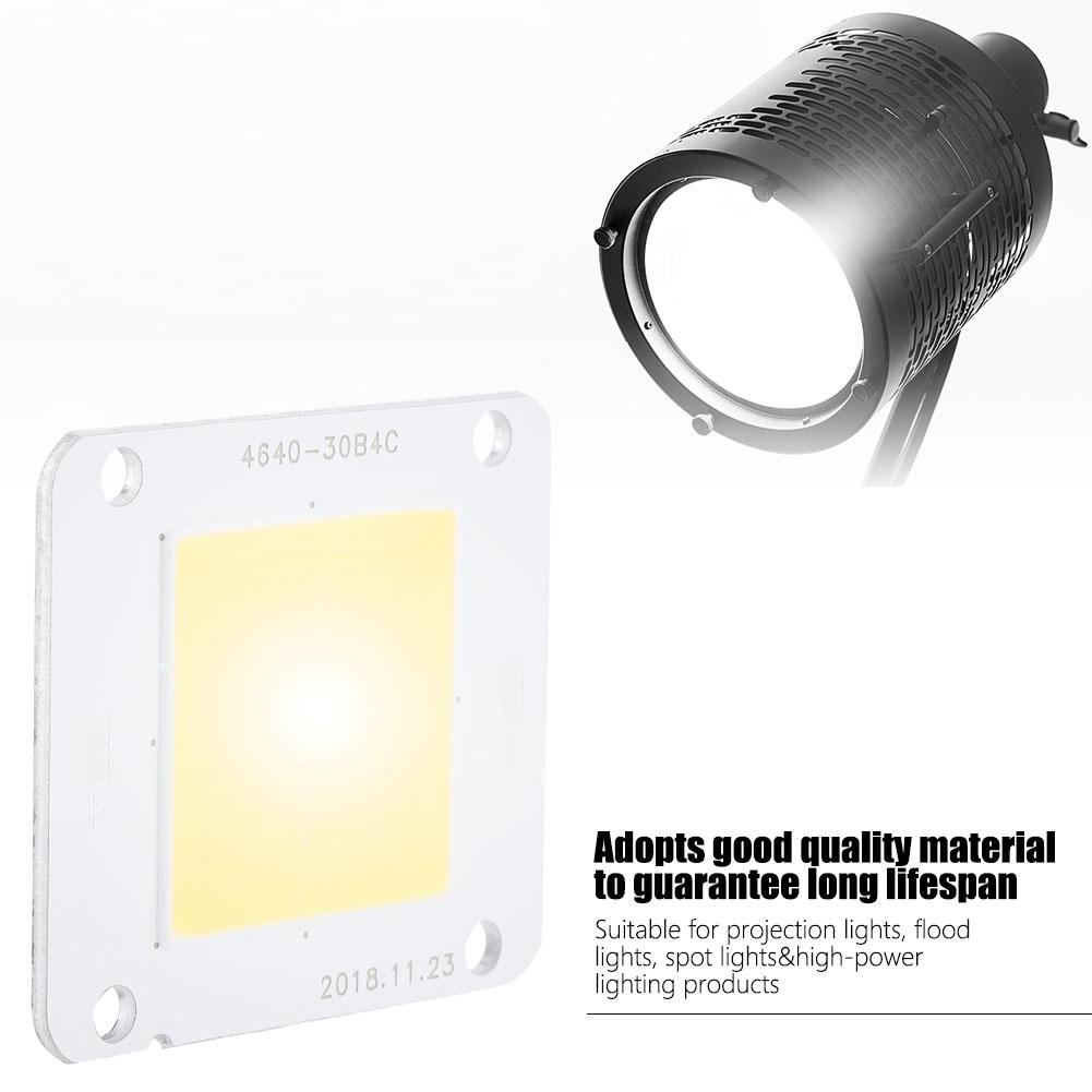 Источник проекционного света мощностью 50 Вт, долговечный, яркий, интегрированный светодиод COB(Теплый белый 3000-3200К)