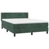 3130964 vidaXL Divan Bed and Mattress Dark Green 140x200cm Velvet