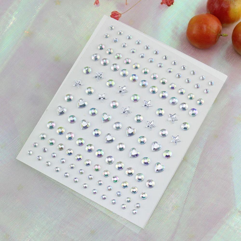 Shadow Crystal Pearls Makeup Tools Eyeliner Diamond Decals Face Tattoo Stickers Face Rhinestone Stickers Body Colored Diamonds