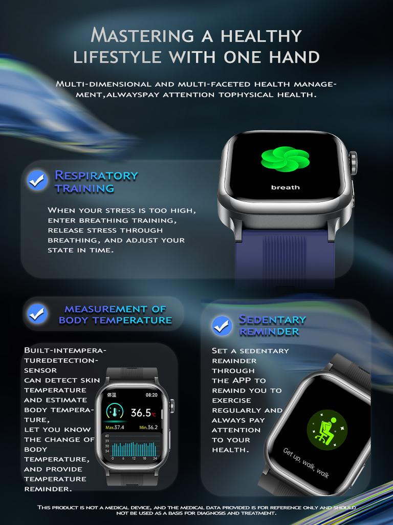 SACOSDING Новый ЭКГ PPG Воздушный насос Тип подушки безопасности Кровяное давление Мониторинг сна Здоровье Смарт-часы Дистанционный уход Bluetooth Вызов Спорт SOS Смарт-часы