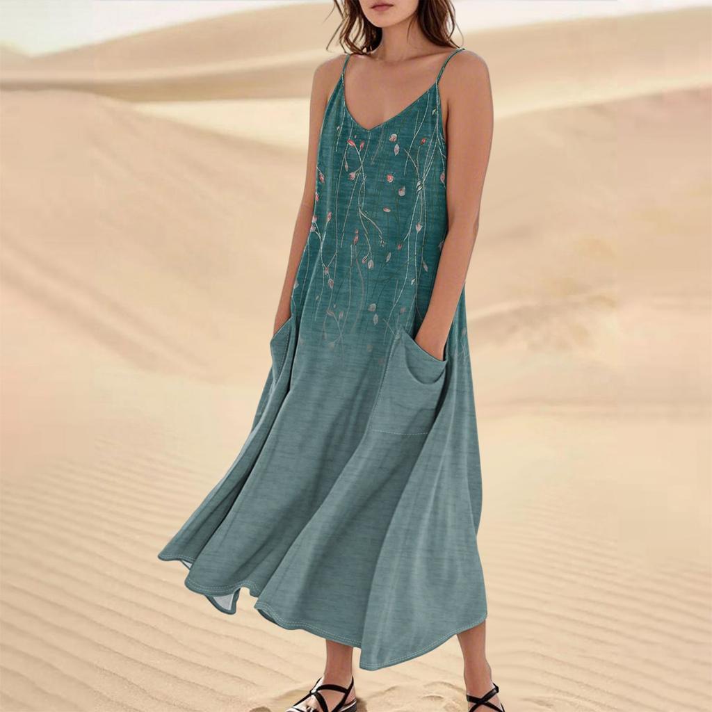Women's Summer Dress Casual Loose Long Beach Vacation Dresses