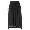 Юбка Ws средней талии, свободная, длинная, однотонная, повседневная, женская, юбка, черная 2182B025-001