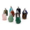 1Pc Healing Crystal Pendant,Natural Stone Perfume Bottle Pendants,Women Charms for Jewellery Making DIY Necklace Accessories Wedding Supplies 25x37mm