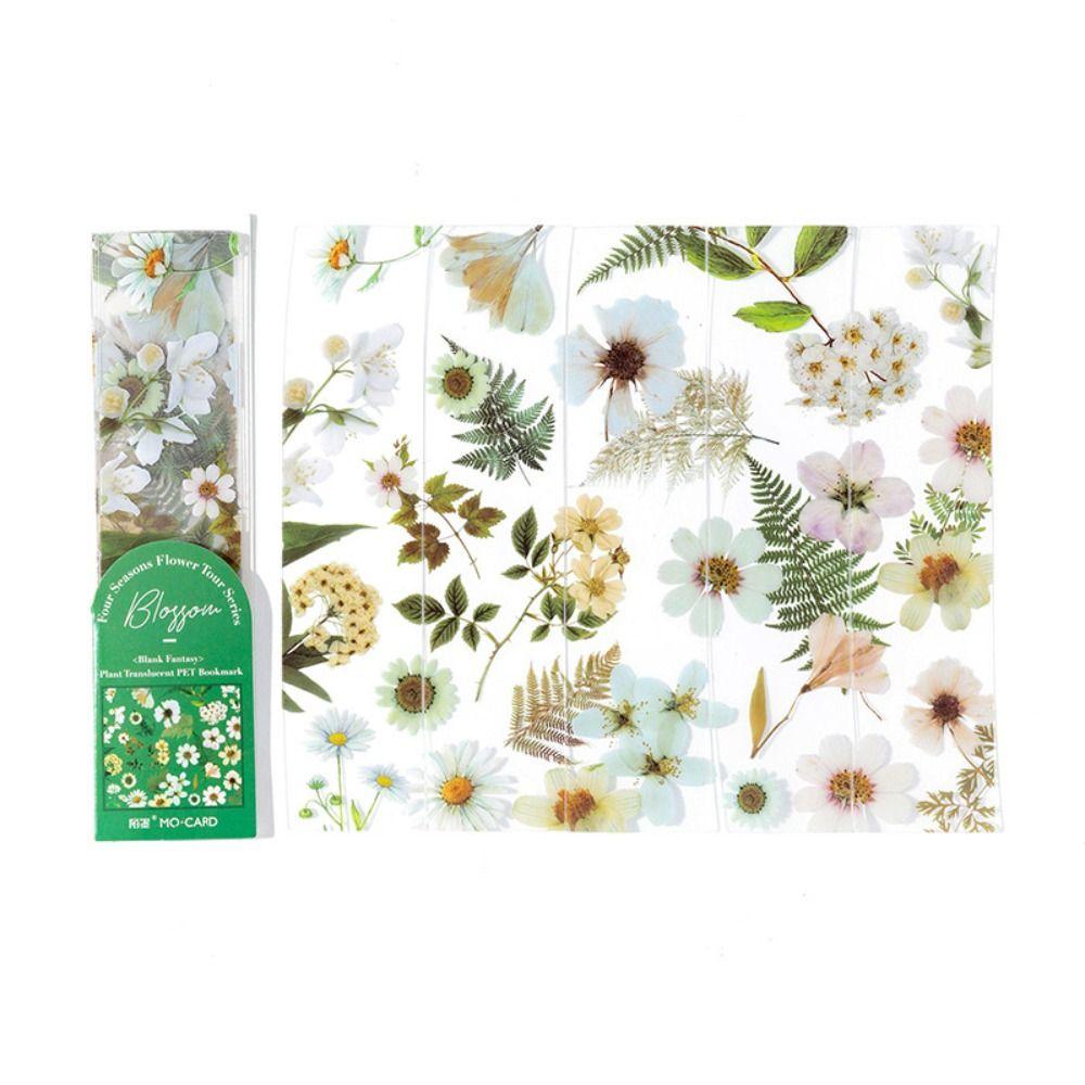 5 шт., полупрозрачные цветочные закладки серии «Путешествия», «Четыре сезона», маркер для страниц книги, отметки для чтения книг