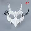 Skull Mask Party Long Teeth Demon Skeleton Half Face Mask Wolf Dragon Tiger Houjuu Nue Mask Cosplay Halloween Costume Props