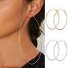 Simple Women Hollow Big Circle Hoop Earrings Party Statement Jewelry Friend Gift