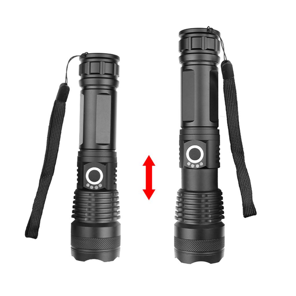 XHP50 Super Bright LED Flashlight Rechargeable USB With Charging Display