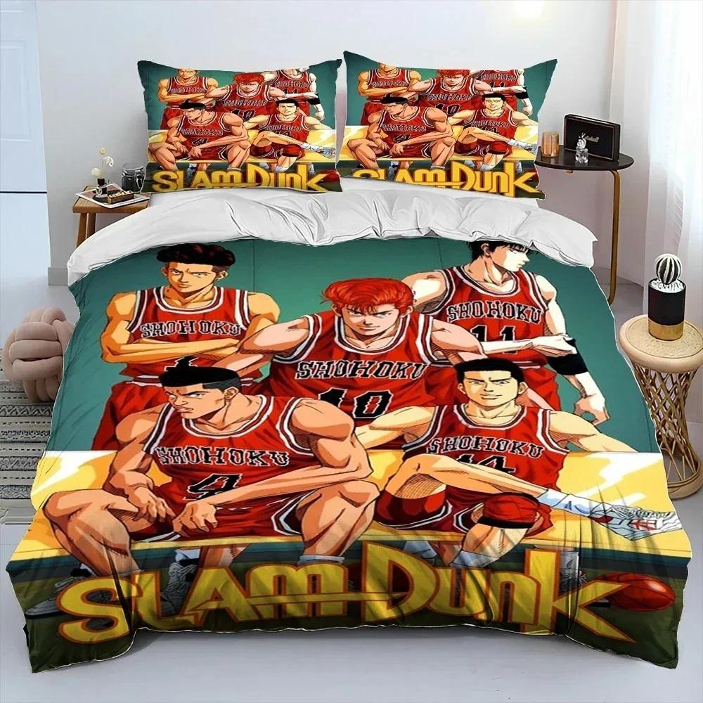 3D Принт Аниме Slam Dunk Постельный Комплект Пододеяльник Комплект Постельного Белья Покрывало Наволочка Одеяло Кинг Квин Размер Мальчики Взрослый Постельный Комплект