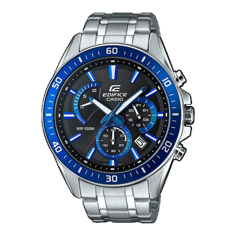 Casio Мужские аналоговые кварцевые часы Edifice из нержавеющей стали, водонепроницаемые 100 м EFR-552D-1A2VU