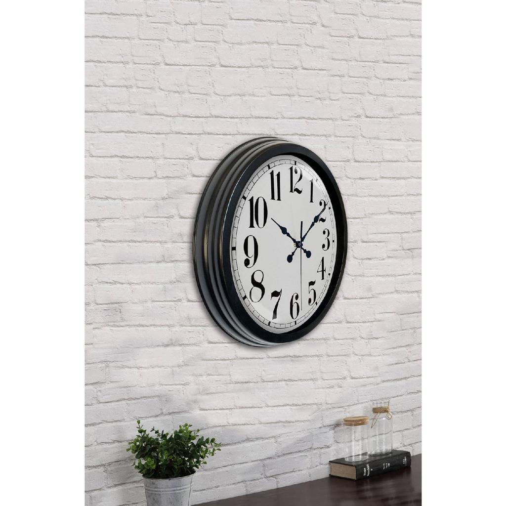 Металлические настенные часы с большими цифрами 40 см