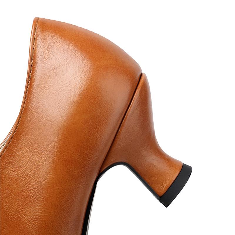 Women's Low-heeled Single Shoes Spring and Summer New Fashionable Small Pointed Large-size Lace-up Low-top Shoes