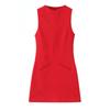Kaslead New Arrival Women's Clothing Fashion Style Fashion Silm Three Colors Short Sleeveless Dress 1058151