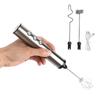 Stainless Steel Milk Frother USB Charging Handheld Electric Egg Beater for Home Kitchen