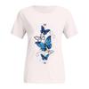 Модная женская повседневная свободная футболка с принтом бабочки, топ с коротким рукавом