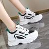 Lucyever смешанные цветные дышащие кроссовки женские 2024 кроссовки на платформе со шнуровкой женские удобные вулканизированные туфли с толстой подошвой