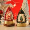 Рождественский вертеп, елка-шар с кружащейся водой, сверкающими огнями, настольная фигурка Санта-Снеговика для домашнего декора